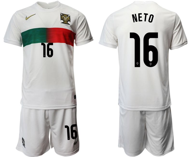 Men 2022 World Cup National Team Portugal away white #16 Soccer Jersey